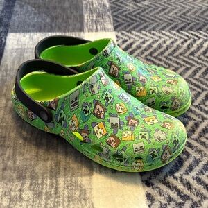 Kids Graphic Green Slippers